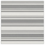 [ Thumbnail: Grey & Mint Cream Colored Stripes/Lines Pattern Fabric ]