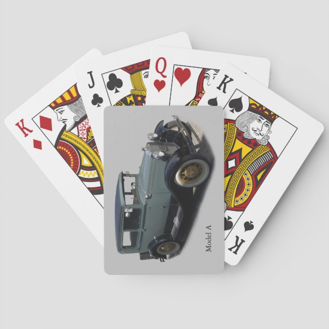 Grey Model A playing cards (Back)