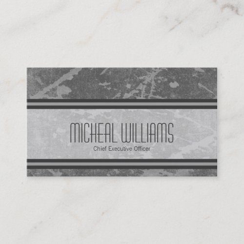 Grey Modern CEO Company Business Cards