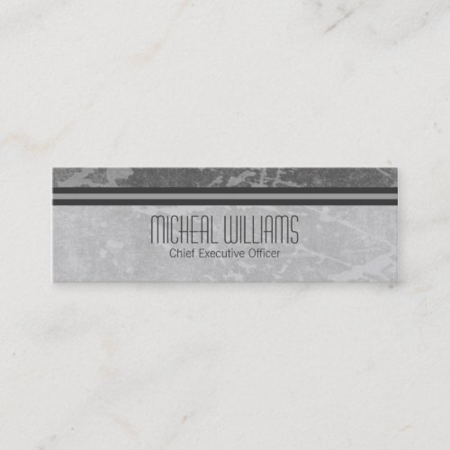 Grey Modern CEO Company Micro Business Cards