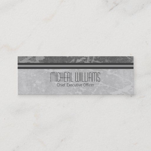 Customizable Grey Modern CEO Company Micro Business Cards