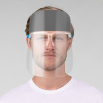Grey Modern COVID 19 Corona Virus Face Shield