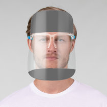 Grey Modern COVID 19 Corona Virus Face Shield