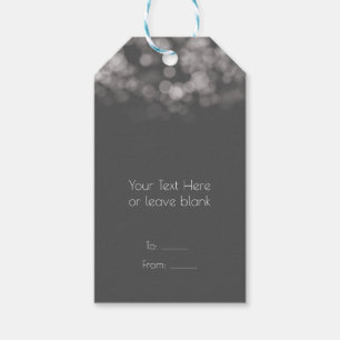 Grey Modern Minimal Lights Chic Party Favor Gift Tags