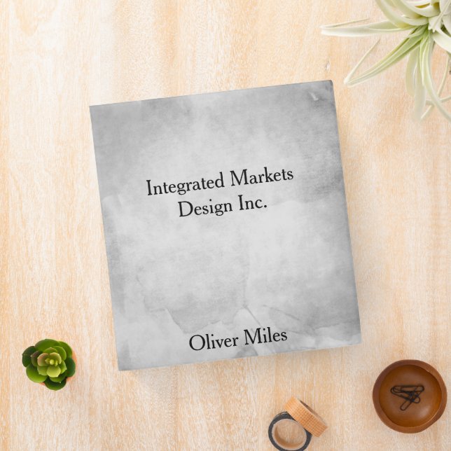 Grey Modern Minimalist Executive Your Name Binder (In Situ)