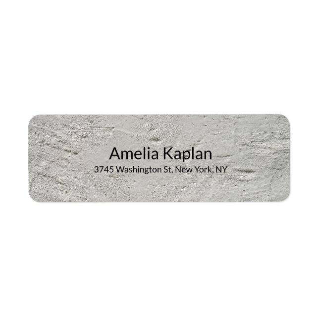 Grey Modern Plain Minimalist Professional Label (Front)