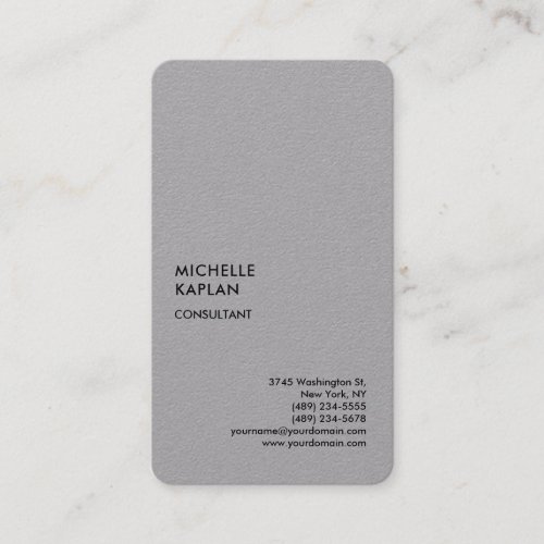 Grey Modern Professional Exclusive Business Card