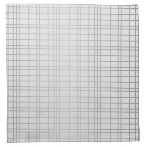 Grey modern simple cool trendy grid lines cloth napkin