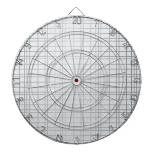 Grey, modern, simple, cool, trendy grid lines dart board
