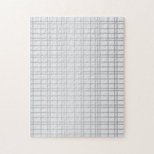 Grey modern simple cool trendy grid lines jigsaw puzzle