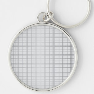 Grey, modern, simple, cool, trendy grid lines keychain