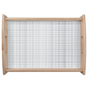 Grey, modern, simple, cool, trendy grid lines serving tray