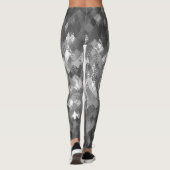 Grey Mono-Mix Harlequin Pattern Leggings (Back)