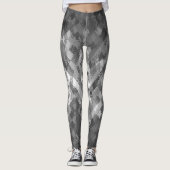 Grey Mono-Mix Harlequin Pattern Leggings (Front)