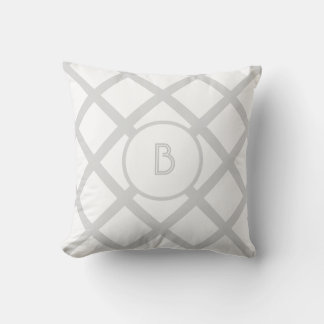 Grey Monogrammed Pillows