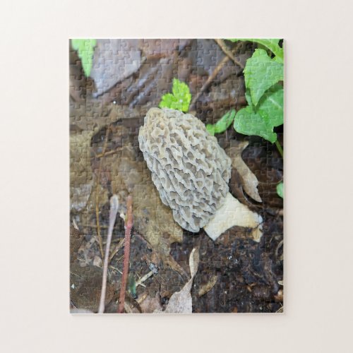 Grey Morel Mushroom Jigsaw Puzzle