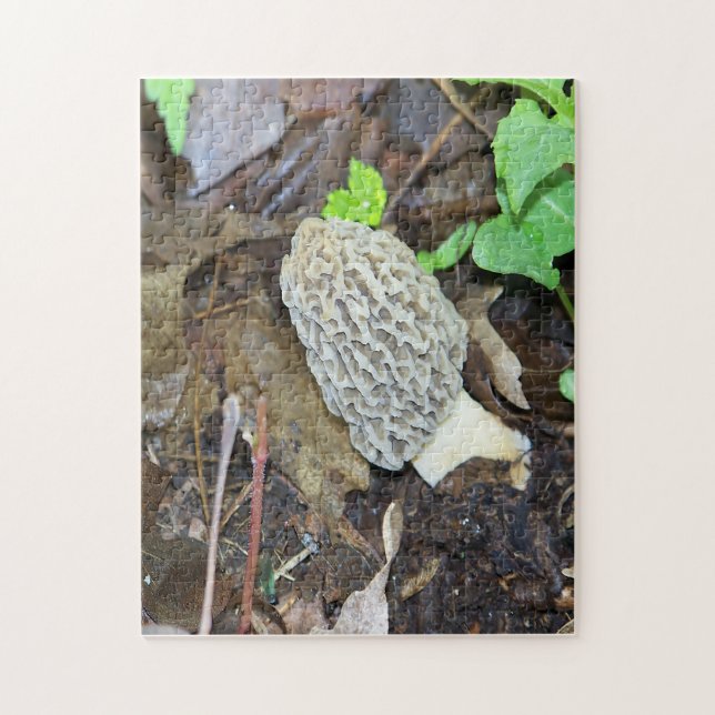 Grey Morel Mushroom Jigsaw Puzzle (Vertical)