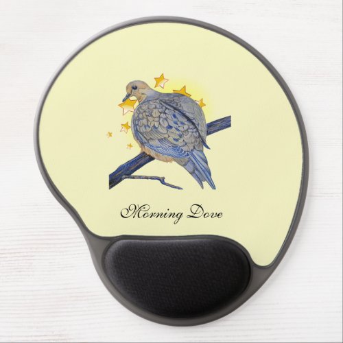 Grey Morning Dove Bird is a Star Gel Mouse Pad