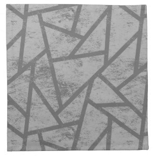 Grey mosaic pattern cloth napkin