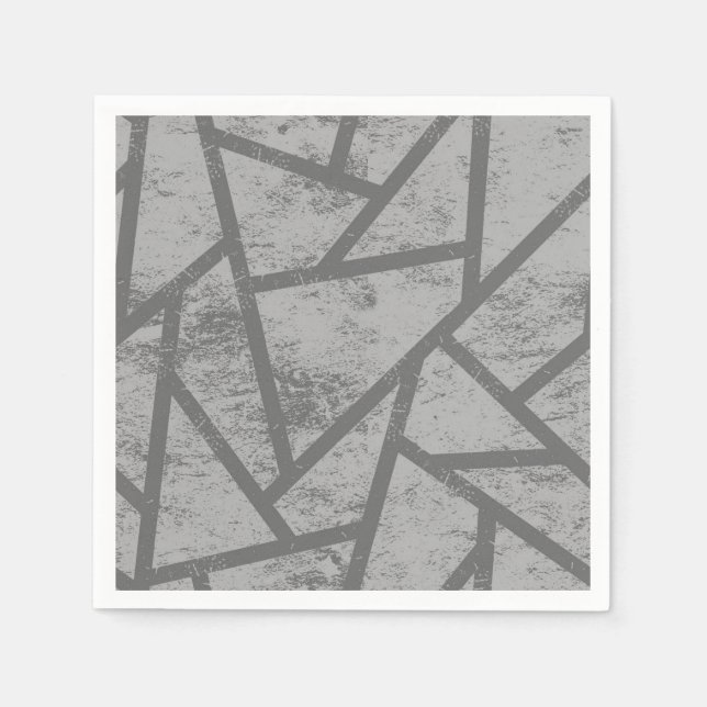 Grey mosaic pattern napkins (Front)
