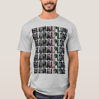 Grey Multi color globalplug Tshirt