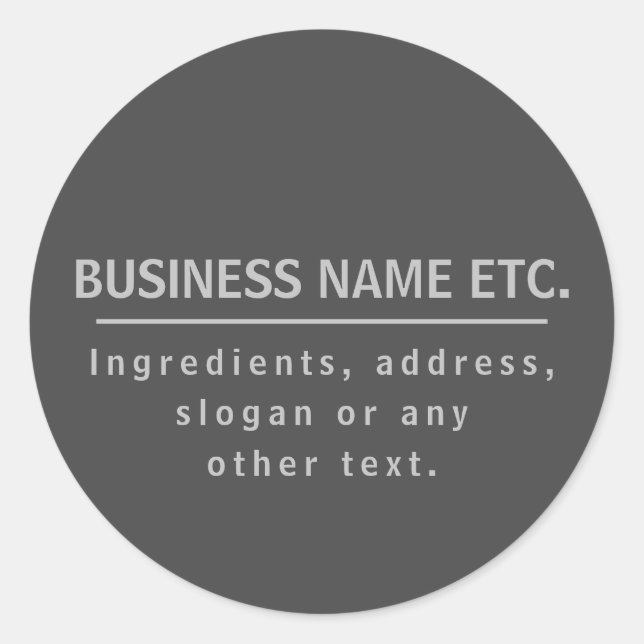 Grey Multi-Purpose Square Classic Round Sticker (Front)