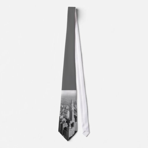 Grey New York City Neck Tie