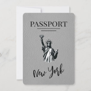 Grey New York City Passport Save The Date
