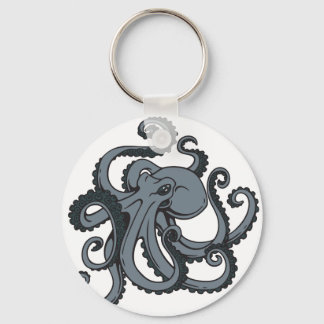 Grey Octopus Keychain