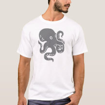 Grey Octopus Men's T-Shirt
