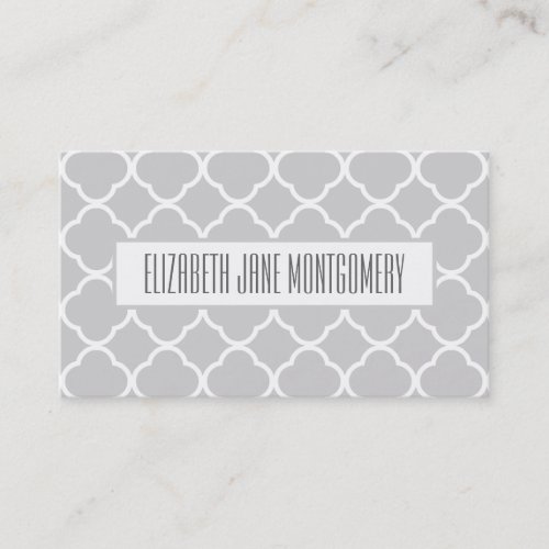 Grey Ogee Modern Appointment Business Card