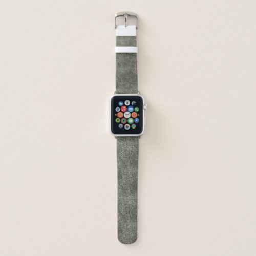 Grey Olive Denim Pattern Apple Watch Band