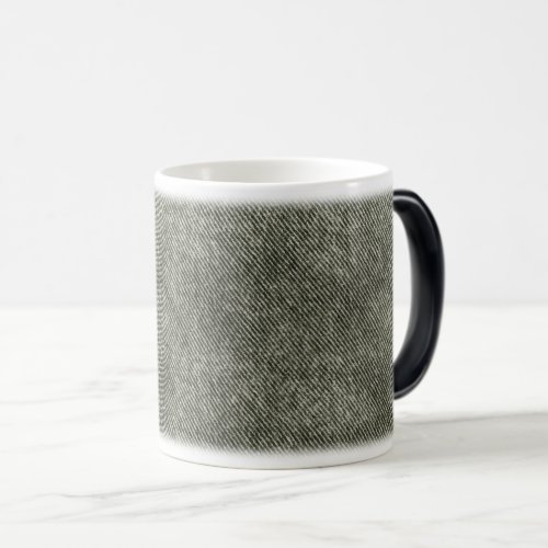Grey Olive Denim Pattern Magic Mug
