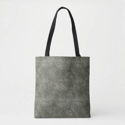 Grey Olive Denim Pattern Tote Bag