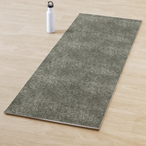 Grey Olive Denim Pattern Yoga Mat