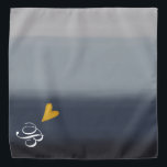 Grey ombre, faux gold heart monongrammed bandana<br><div class="desc">This personalised chic and elegant grey ombre dog bandana with a faux gold heart will make the most perfect gift for your furbaby. Click the Customize It button to add your own text and create your own unique one of a kind design! .© Julie McIver/WickedlyLovely</div>