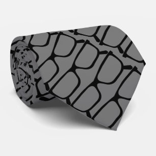 Grey Ophthalmologist Optician Spectacles Glasses Neck Tie