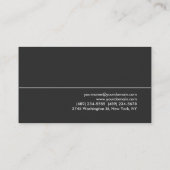 Grey Orange Clear Trendy Standard Business Card (Back)