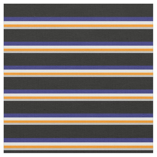 Grey, Orange, Light Cyan, Midnight Blue & Black Fabric