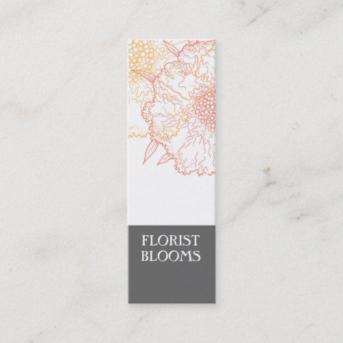 Grey Orange Red Florist Product Tags Card