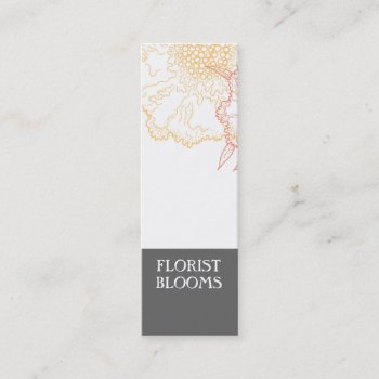 Grey Orange Red Modern Florist Product Tags Card by CoutureBusiness at Zazzle