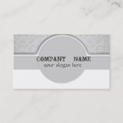 Customizable Grey Oval Elegant Business Cards