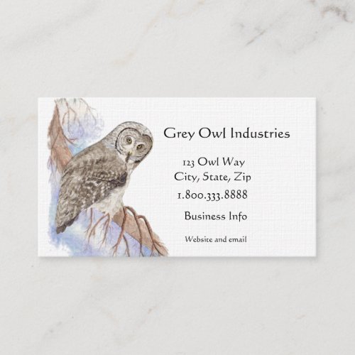 Grey Owl Industries Bird and Business Card