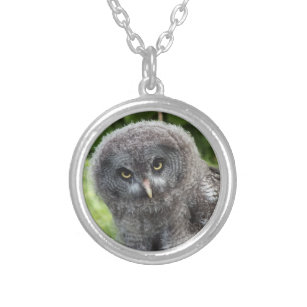 GREY OWL   SILVER PLATED NECKLACE