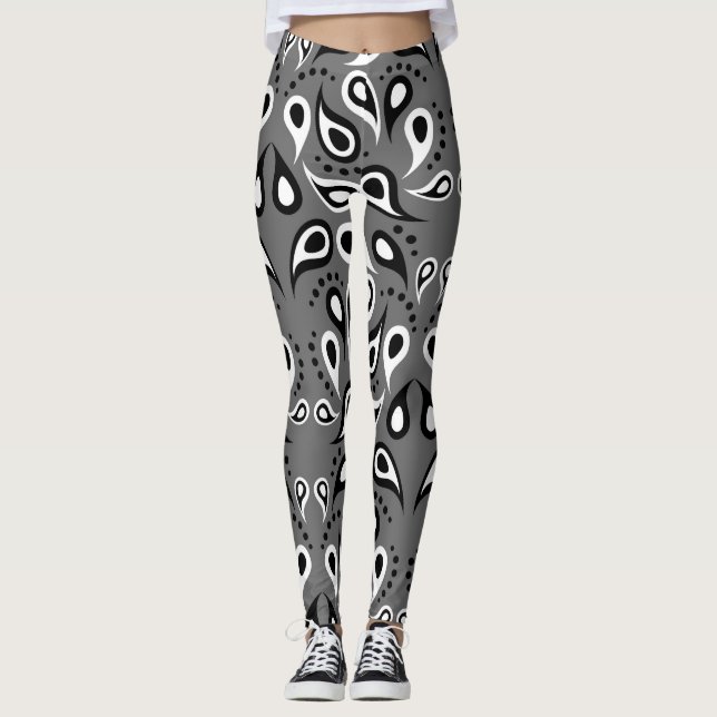 grey paisley leggings (Front)