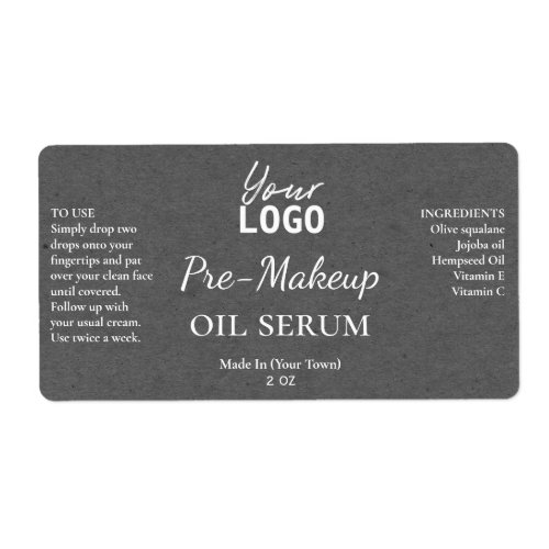 Grey Paper Texture Pre Makeup Serum Labels