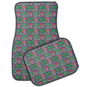 Grey Parrot Jungle Dreams Seamless Surface Pattern Car Floor Mat