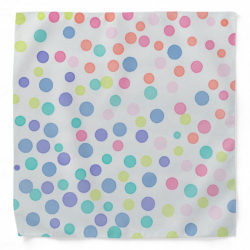 Grey pastel multicolor dots bandana