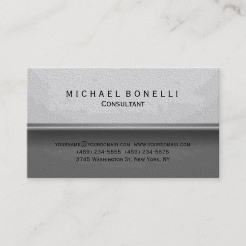 Grey Pattern Minimal Consultant Business Card