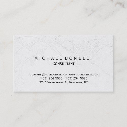 Grey Pattern Minimal Consultant Business Card